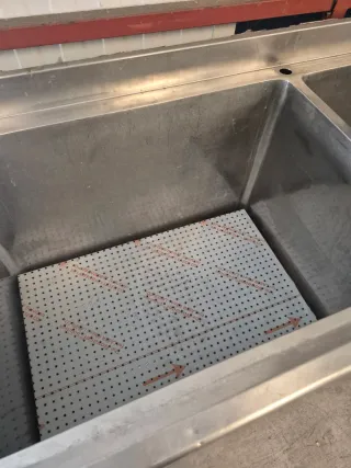 Fregadero industrial doble inoxidable