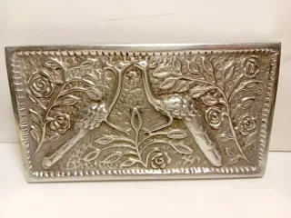 Caja cerámica con tapa de estaño macizo