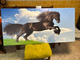 Cuadro Caballo Frison Negro