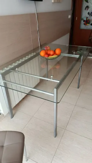 Mesa de cocina cristal 160x90