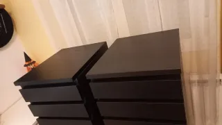 Cómoda Malm 6 cajones Negra