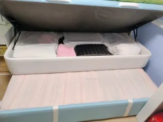 Cama nido 90 con canapé abatible