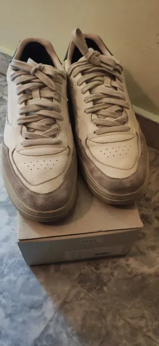 Zapatillas Pompei Beige y Azul