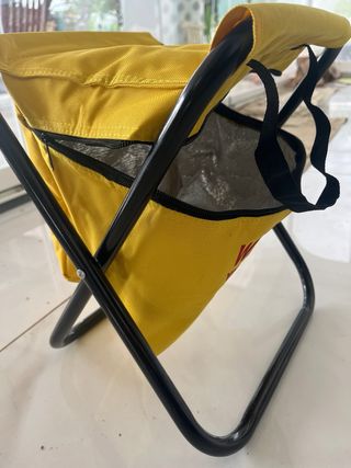 Silla de playa con nevera bolsa amarilla NUEVA