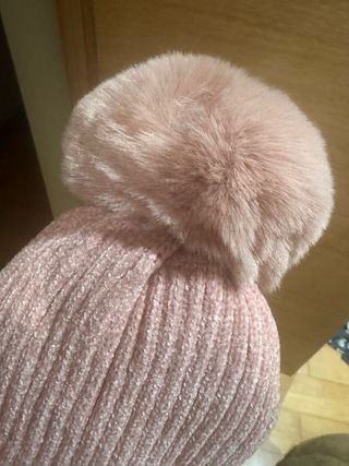 Gorro NUEVO, rosa pompón y forro polar
