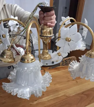 Lámpara de cristal estilo Murano