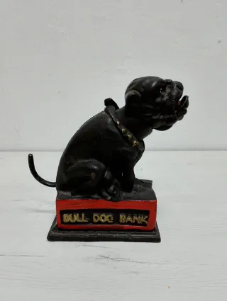 Hucha Bulldog Hierro Forjado Vintage