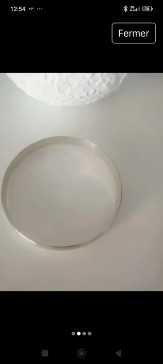 Pulsera rígida de plata