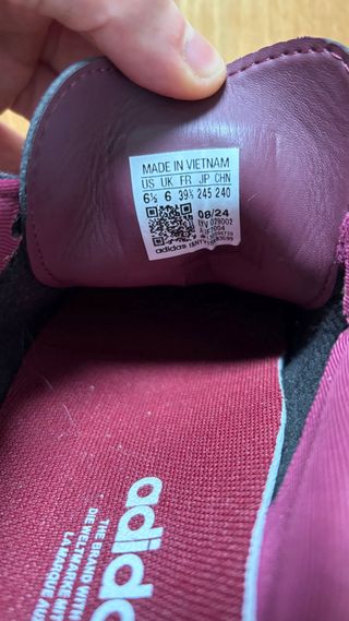 Adidas Samba granate y beige