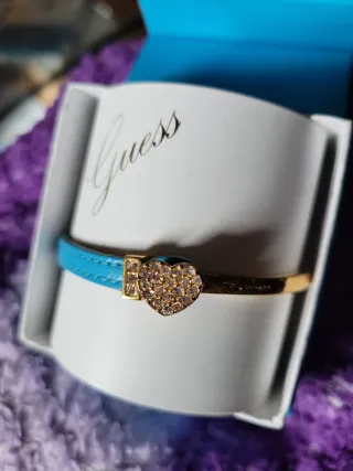 Pulsera Guess Corazón Brillante Azul