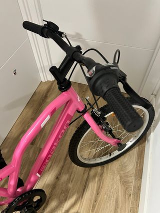 Bicicleta niña rosa 20 con ruedines