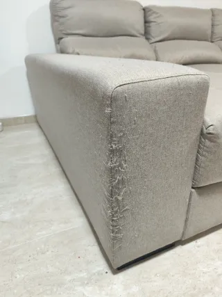 Sofá modular tela beige/gris