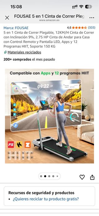 Cinta de Correr Plegable 5 en 1