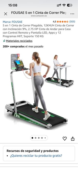 Cinta de Correr Plegable 5 en 1