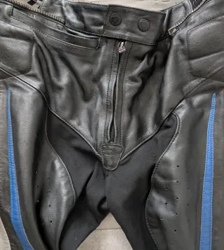 Pantalón Moto Revit Cuero Negro/Gris