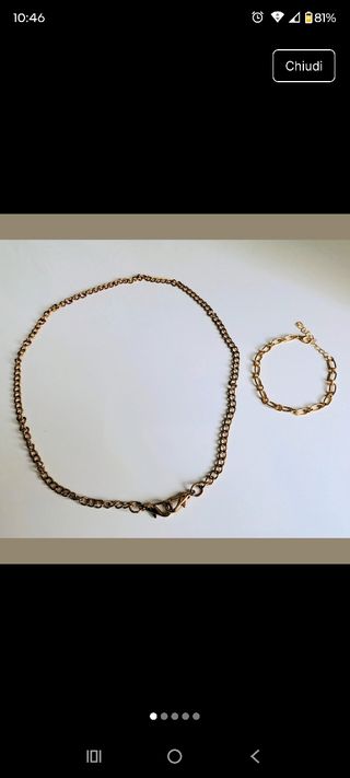 Parure collana e bracciale