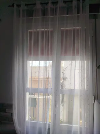 Visillo Cortina Blanco Transparente