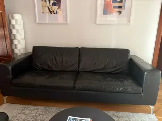 Sofá Natuzzi Savoy 3 plazas Piel Negro