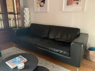 Sofá Natuzzi Savoy 3 plazas Piel Negro