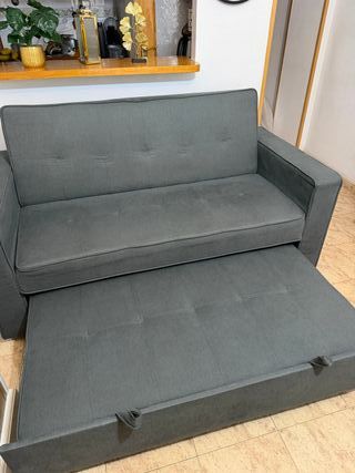 Sofá Cama Gris Tela