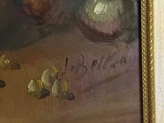 Cuadro al óleo bodegón J. Beltrán