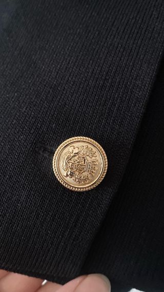 Chaqueta Zara Cruzada Negra Corta