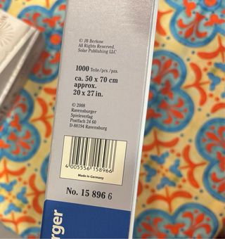 Puzzle Ravensburger da 1000 pezzi (n. 15 896) NEW!