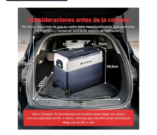 AAOBOSI Nevera Portatil 60L, doble zona