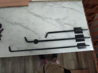 Lote 3 pasadores acero forjado negro