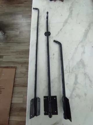 Lote 3 pasadores acero forjado negro