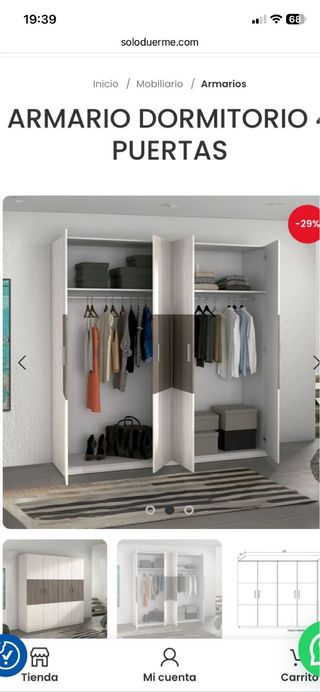 Armario Dormitorio Puertas Madera