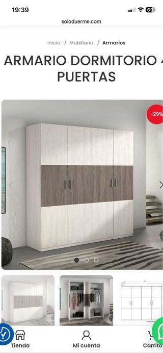 Armario Dormitorio Puertas Madera