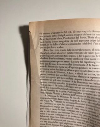 Libro 1984 de George Orwell en catalan.