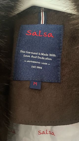 Chaqueta de ante entallada forro Salsa marron