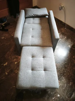 Sofá Cama Individual Gris