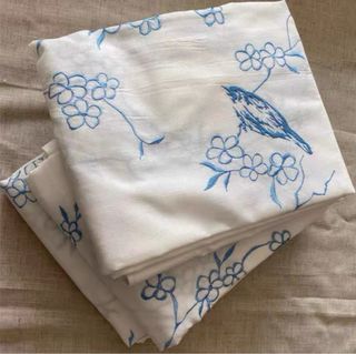 4 Cortinas Decorativas Azul y Blanco