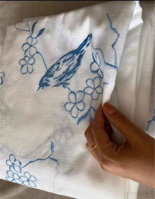 4 Cortinas Decorativas Azul y Blanco