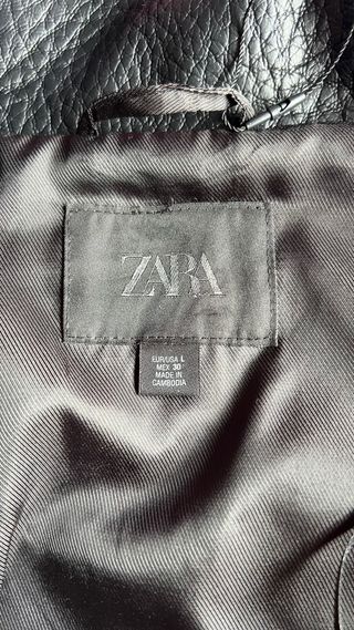 Cazadora Biker Piel Zara
