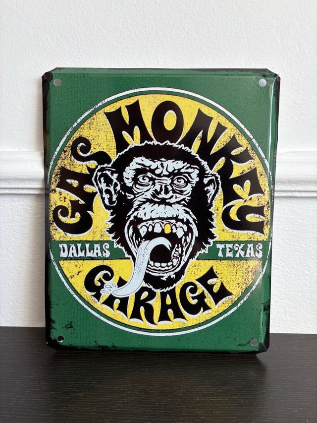 Placa Metálica Fat Monkey Garage