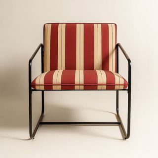 NUEVO Sillón Berria Metal Rayas (Roja y Crema)