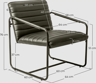 NUEVO Sillón Berria Metal Rayas (Roja y Crema)