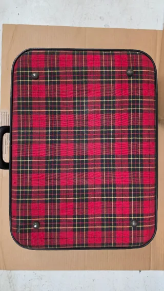 Mala de viagem Vintage xadrez.