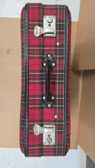 Mala de viagem Vintage xadrez.