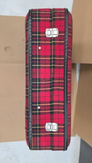 Mala de viagem Vintage xadrez.