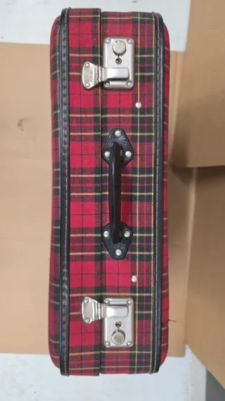 Mala de viagem Vintage xadrez.