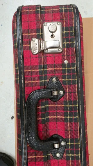 Mala de viagem Vintage xadrez.