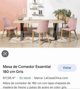 Mesa Comedor madera maciza modelo ESSENTIAL