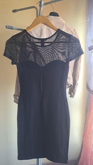 Conjunto Casaco Pele Mango + Vestido H&M