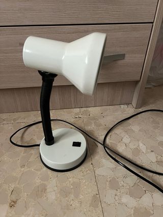 Flexo de mesa blanco y negro