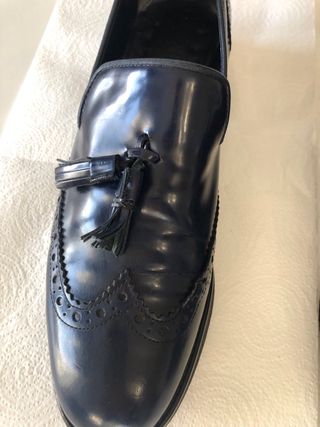 Scarpe eleganti blu vernice